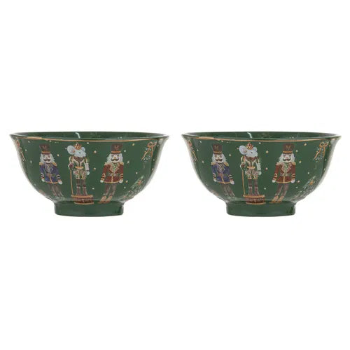 Christmas Wonderland Green 2pk Bowl 41411