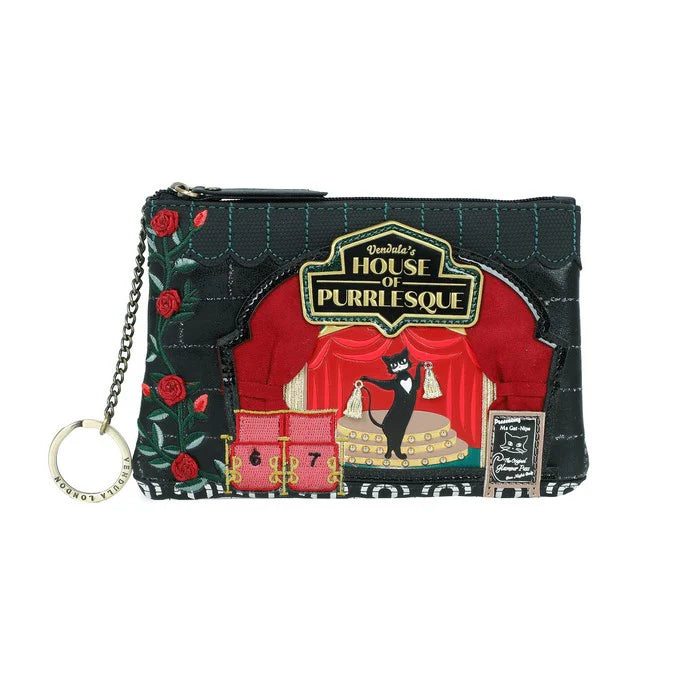 Vendula London Purrlesque Club Zipper Key Coin Purse 37979