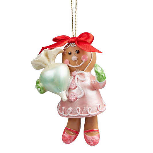 Christmas Tree Decoration- Gingerbread Woman 10cm 39220B