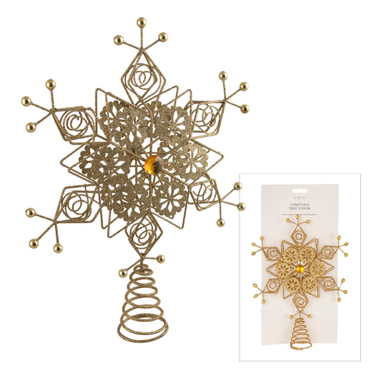 Tree Topper Snowflake Gold 31760a